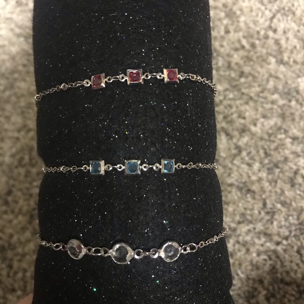 Set of 3 clasp bracelets/anklets NEW nickel FREE
